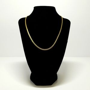 Danecraft Primavera Italy Womens Herringbone Gold Plated 925 SS Necklace Chain